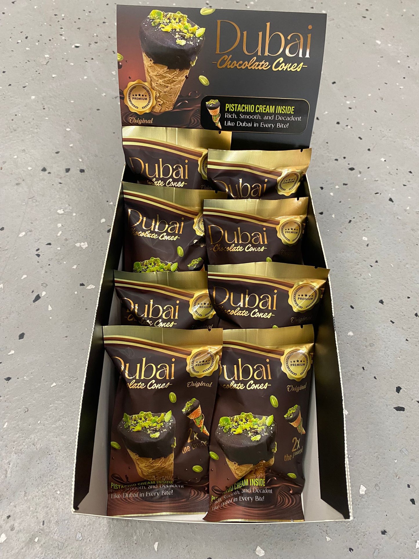 DUBAI CHOCOLATE CONES BOX OF 10
