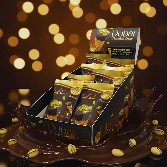 Dubai Chocolate Cones Pack of 10 – A Grand Indulgence by Dubai Chocolates Cones Hover Image
