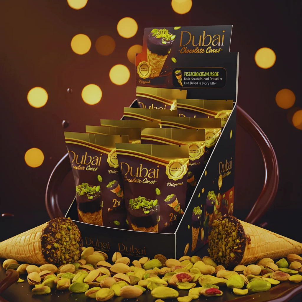 Dubai Chocolate Cones - Pack of 10